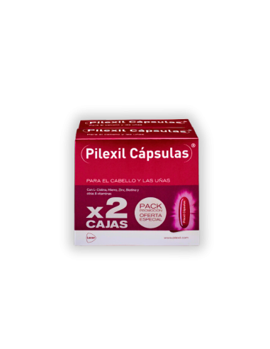 PILEXIL Duplo Cápsulas Cabello y Uñas 2x100 Cápsulas