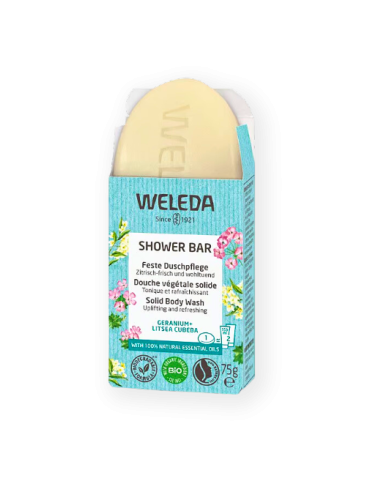 WELEDA Shower Bar Geranio y Litsea 1 Envase 75 g