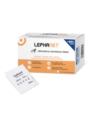 LEPHANET Toallitas Higiene Párpados 30 + 12 Gratis