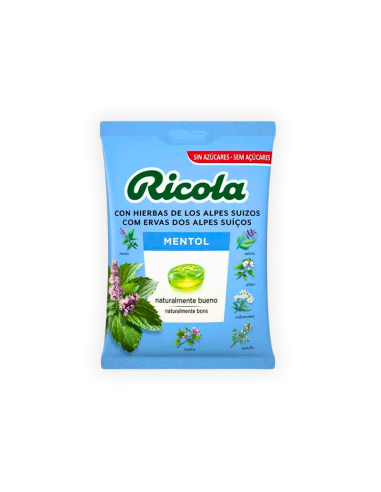 RICOLA Bolsa Caramelos Sin Azúcar Sabor Mentol 70 g