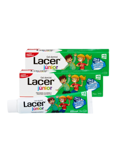 LACER Duplo Gel Dental Junior Menta 2x75 ml