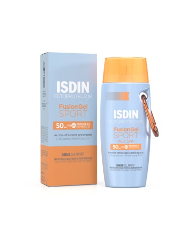 ISDIN Fotoprotección Fusion Gel Sport SPF50 100 ml Solar Corporal Ligero para Deportes con Alta Protección y Resistencia