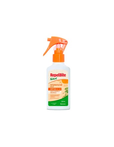 Repel Bite Natural Fotoprotector 2 en 1 Spf50 con Citronela Orgánica 100ml