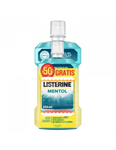 LISTERINE Mentol Colutorio 500 ml + 250 ml