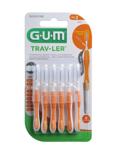 GUM Trav-Ler Cepillo Interdental 1412 0,9 mm 6 Unidades