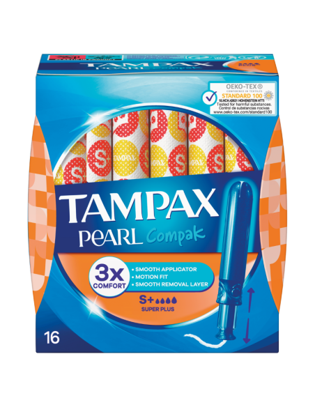 Tampax Pearl Compak Tampón Super Plus 16 Unidades