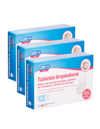 CARE+ Pack Tabletas Limpiadoras 3x30 Unidosis