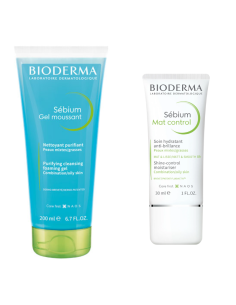 BIODERMA Pack Sébium Gel Moussant 200 ml + Sébium Mat...