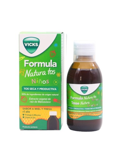 VICKS Fórmula Natura Tos Niños Sabor Miel y...