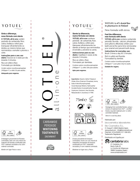 YOTUEL Duplo All In One Pasta de Dientes Blanqueadora 2x75 ml