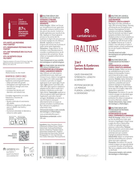Iraltone Serum 2 En 1 Potenciador de Pestañas y Cejas 10 ml