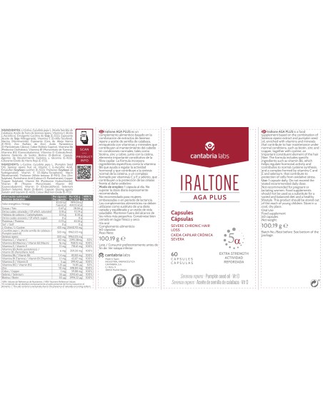 Iraltone AGA Plus 60 Cápsulas