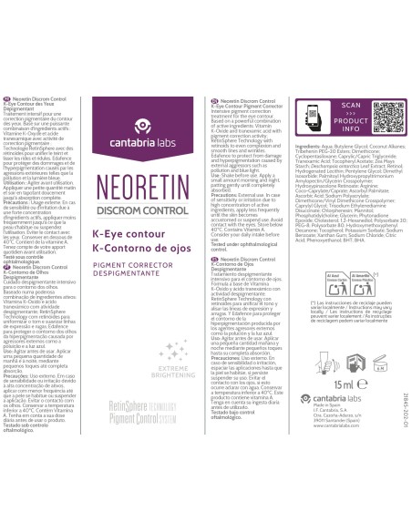 Neoretin Discrom Control K-Contorno de Ojos despigmentante 15 ml