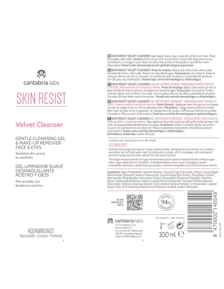 SKIN RESIST Velvet Cleanser 200 ml