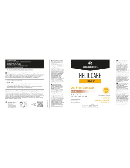 Heliocare 360º Oil-Free Compact SPF 50+ Bronze 10g