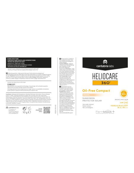 Heliocare 360º Oil-Free Compact SPF 50+ Pearl 10g