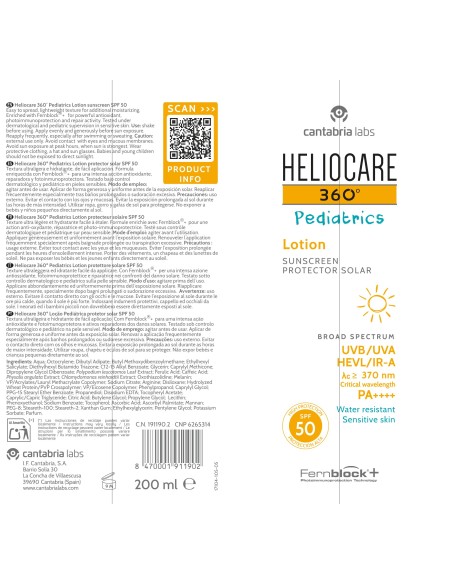 Heliocare 360º Pediatrics Lotion SPF 50 200 ml