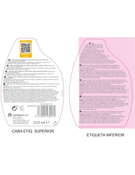Heliocare 360º Pediatrics Atopic Lotion Spray SPF 50 250 ml