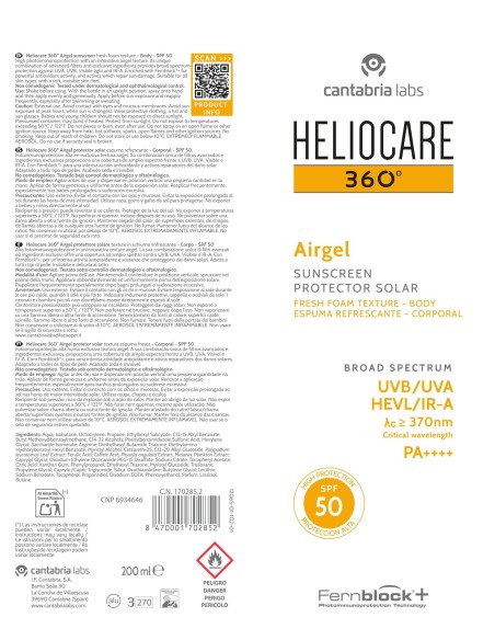 Heliocare 360º Airgel SPF 50 200 ml