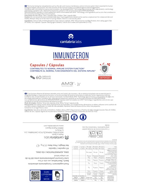 Inmunoferon Sistema Inmunitario 60 Cápsulas