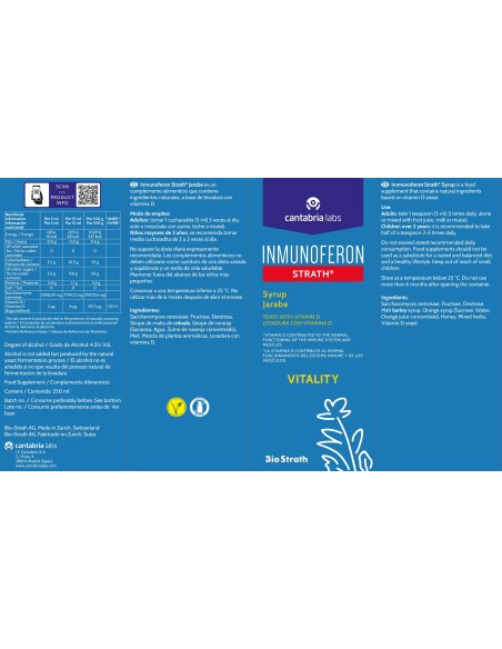 Inmunoferon Strath Jarabe Vitality 250 ml