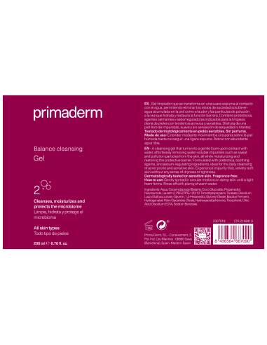 Primaderm Balance Cleansing Gel 200 ml