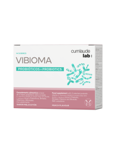 CUMLAUDE Vibioma Sabor Melocotón 14 Sobres de 3g