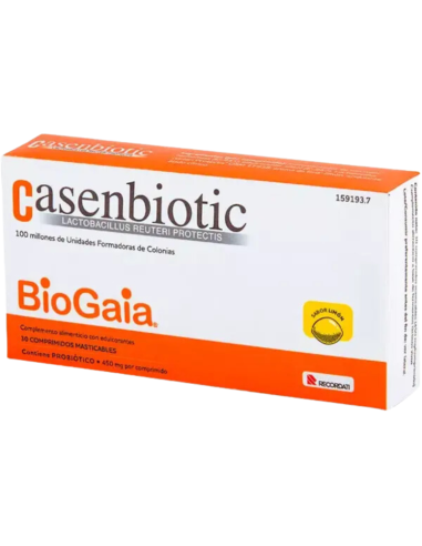 Casenbiotic Sabor Limón 30 Comprimidos Masticables