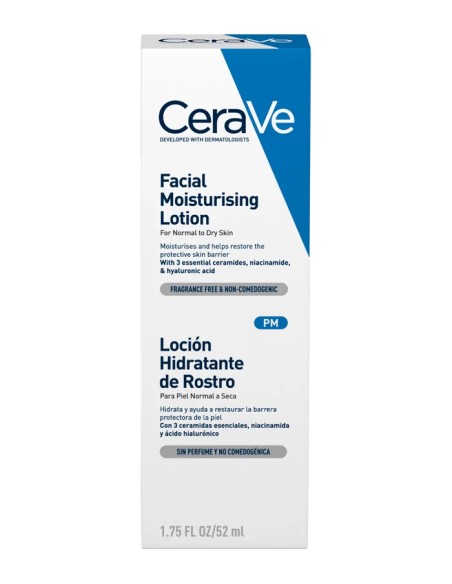 CeraVe Loción Hidratante de Rostro PM 52 ml