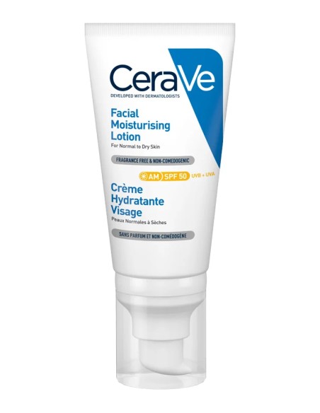 CeraVe Loción Hidratante de Rostro SPF 50 52 ml