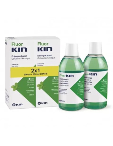 FLUORKIN Pack Anticaries Colutorio 2x500 ml