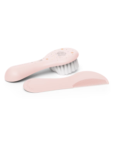 Suavinex Set Cepillo-Peine Rosa +0 Meses