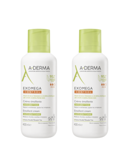 A-DERMA Duplo Exomega Control Crema Emoliente 2x400 ml