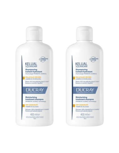 DUCRAY Duplo Kelual Squanorm Champú Tratante Hidratante 2x400 ml