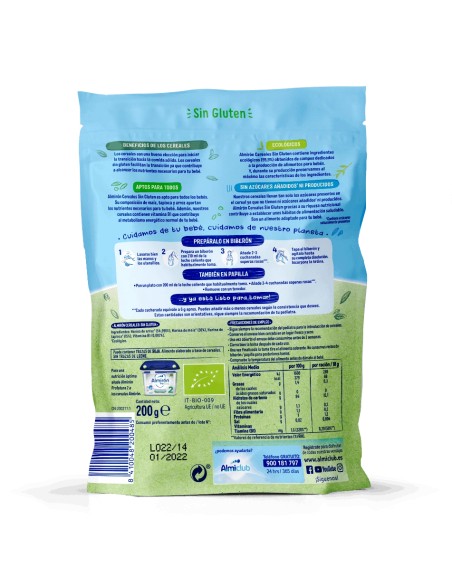 ALMIRON Cereales Ecológicos Sin Gluten 200g