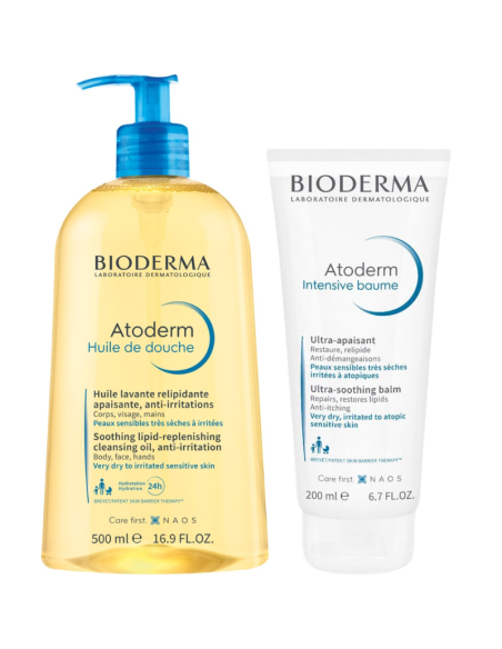 BIODERMA Pack Atoderm Aceite de Ducha 500 ml + Bálsamo Intensivo 200 ml