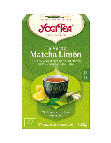 Yogi Tea Té Verde Matcha Limón 17 Bolsitas de...