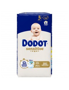 Dodot Pañal Infantil Sensitive Talla 3 6-10kg 56 Uds