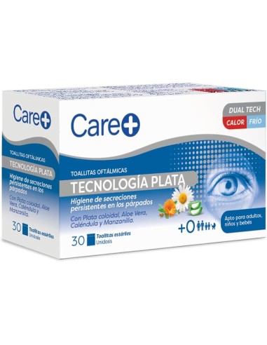Care+ Toallitas Oftálmicas Tecnología Plata 30...