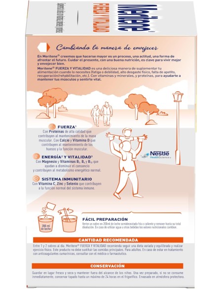 Meritene Fuerza y Vitalidad Sabor Café Descafeinado 30 Sobres