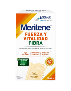 Meritene Fuerza y Vitalidad Fibra Sabor Vainilla 14 Sobres