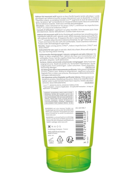 BIODERMA Sébium Gel Moussant Actif 200 ml