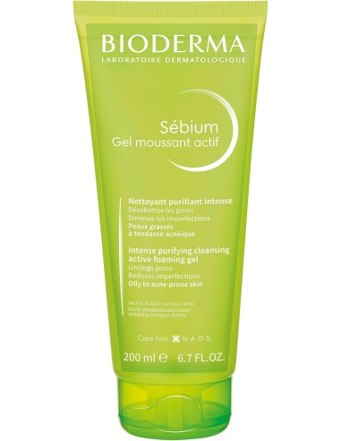 BIODERMA Sébium Gel Moussant Actif 200 ml