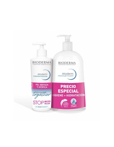 BIODERMA Pack Atoderm Intensive Gel Moussant 1L...