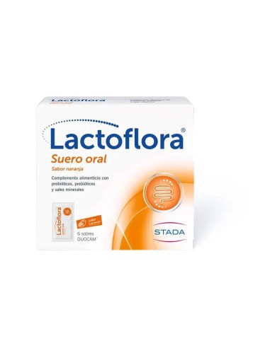 Lactoflora Suero Oral Sabor Naranja 6 Sobres Duocam