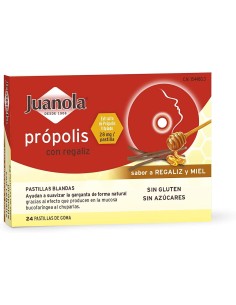 Juanola Própolis Sabor Regaliz y Miel 24 Pastillas de Goma