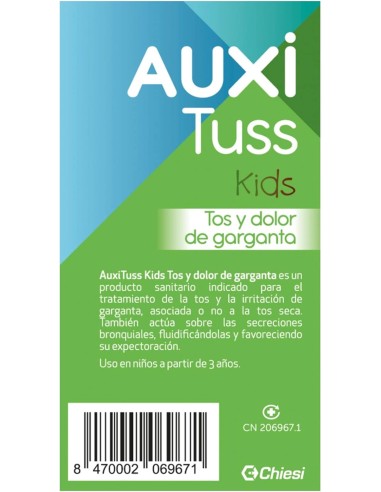 AUXI Tuss Kids Tos y Dolor de Garganta Sabor...