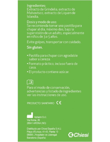 AUXI Tuss Kids Tos y Dolor de Garganta Sabor Cereza 6 Pastillas