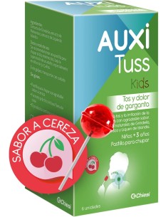 AUXI Tuss Kids Tos y Dolor de Garganta Sabor Cereza 6...
