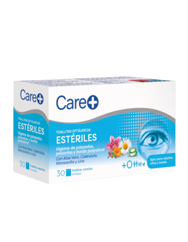 Care+ Toallitas Oftálmicas Estériles 30 Unidades